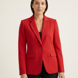 Alma Tailored Single-Button Blazer – studio front view
