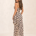 Animal Print Maxi Dress with Removable Scarf – alternate product view