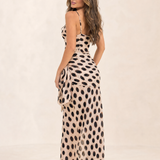Animal Print Maxi Dress with Removable Scarf – alternate product view