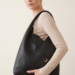 Aria Lychee-Texture 2-in-1 Shoulder Bag Set – studio front view