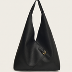 Aria Lychee-Texture 2-in-1 Shoulder Bag Set — Black variant