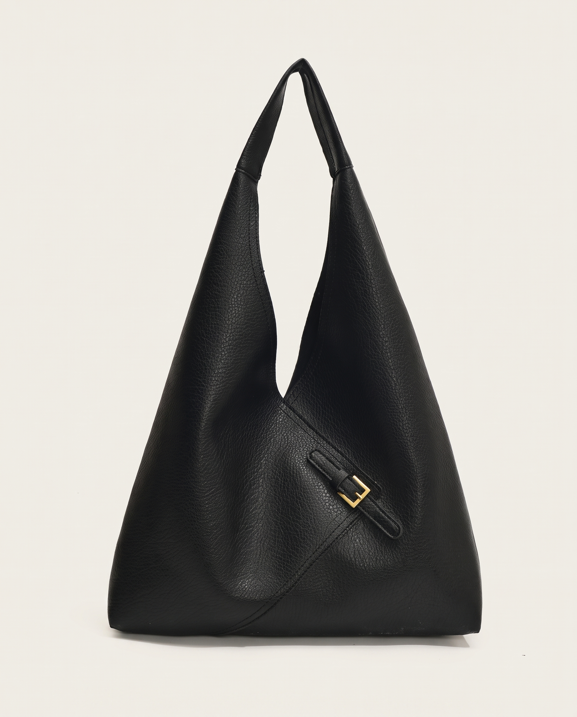 Aria Lychee-Texture 2-in-1 Shoulder Bag Set — Black variant