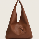 Aria Lychee-Texture 2-in-1 Shoulder Bag Set — Brown variant