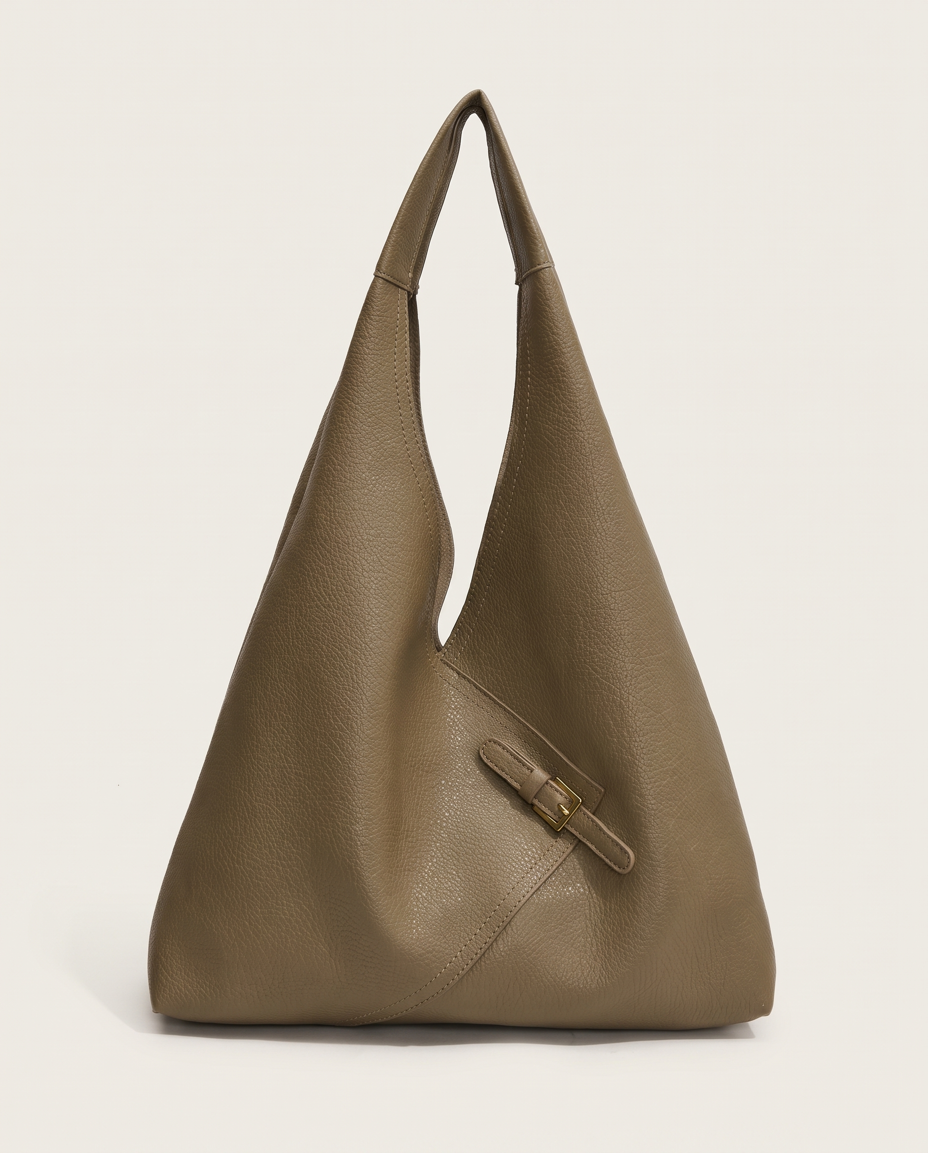 Aria Lychee-Texture 2-in-1 Shoulder Bag Set — Khaki variant
