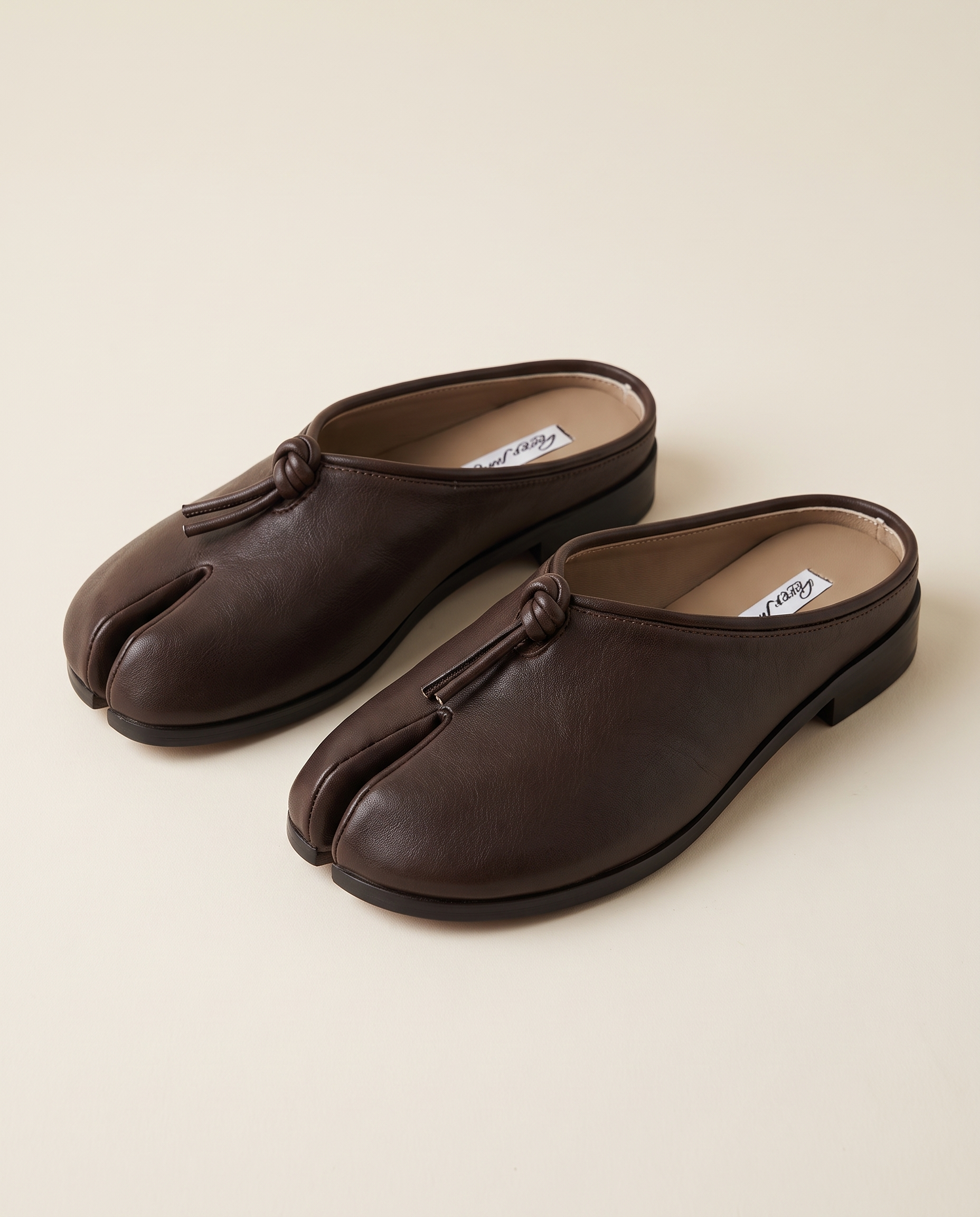 Aster Classic Split-Toe Flat Mules — side view