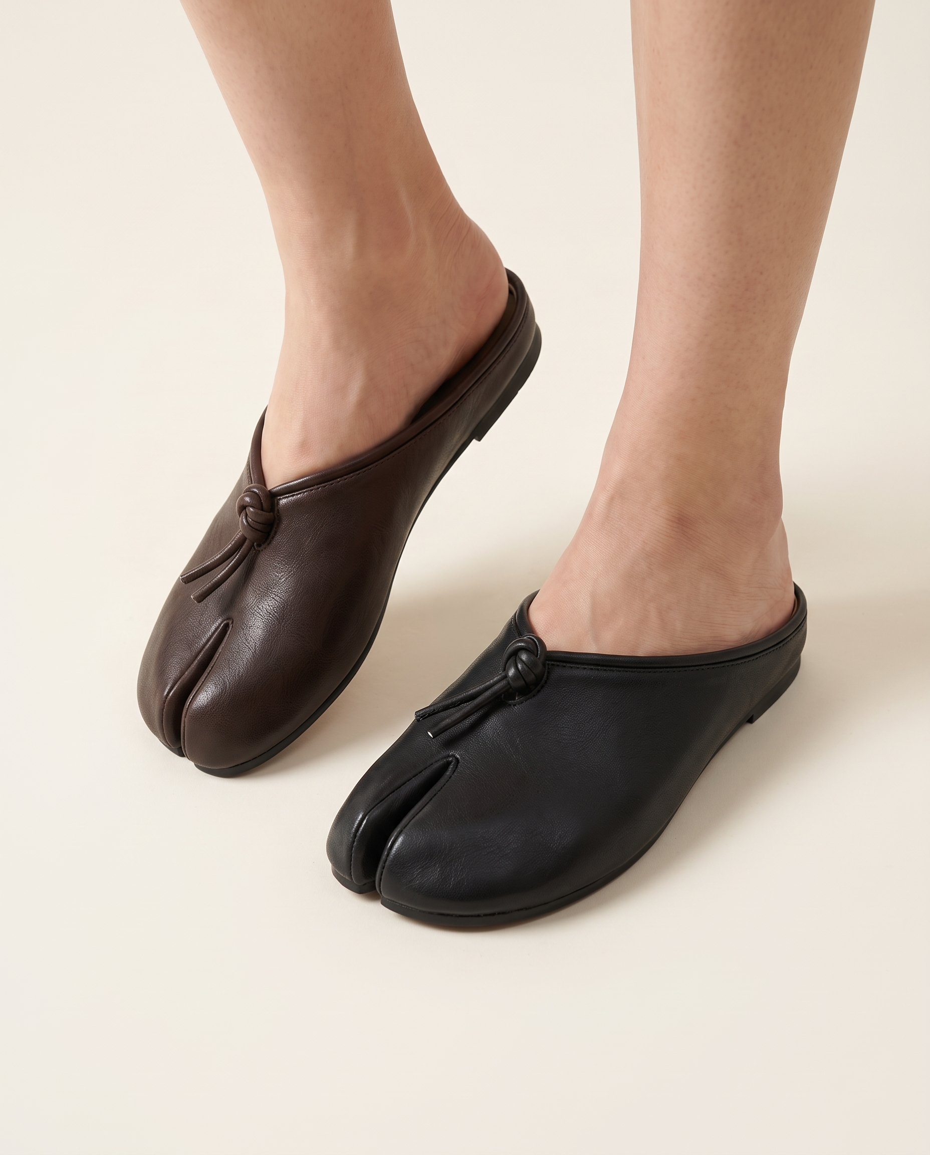 Aster Classic Split-Toe Flat Mules — Australian studio lifestyle view