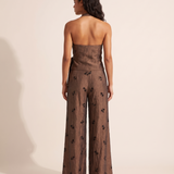 Beaded Halter Top and Wide Leg Trouser Set – back