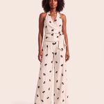 Beaded Halter Top and Wide Leg Trouser Set — colour