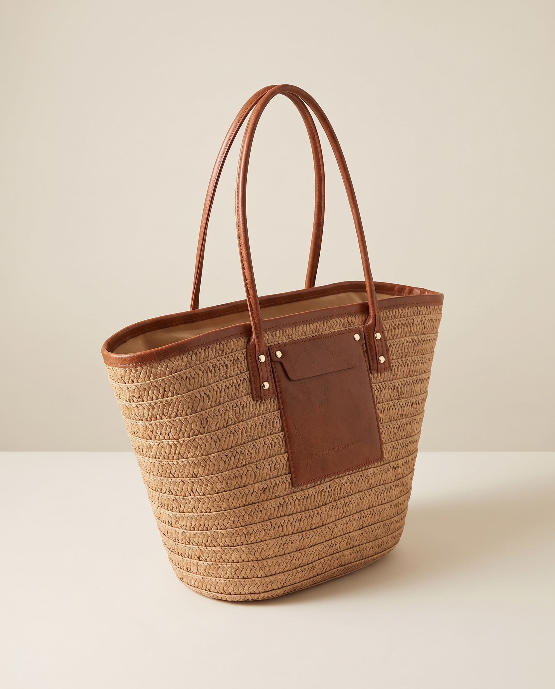 Belle woven straw bag – studio product detail