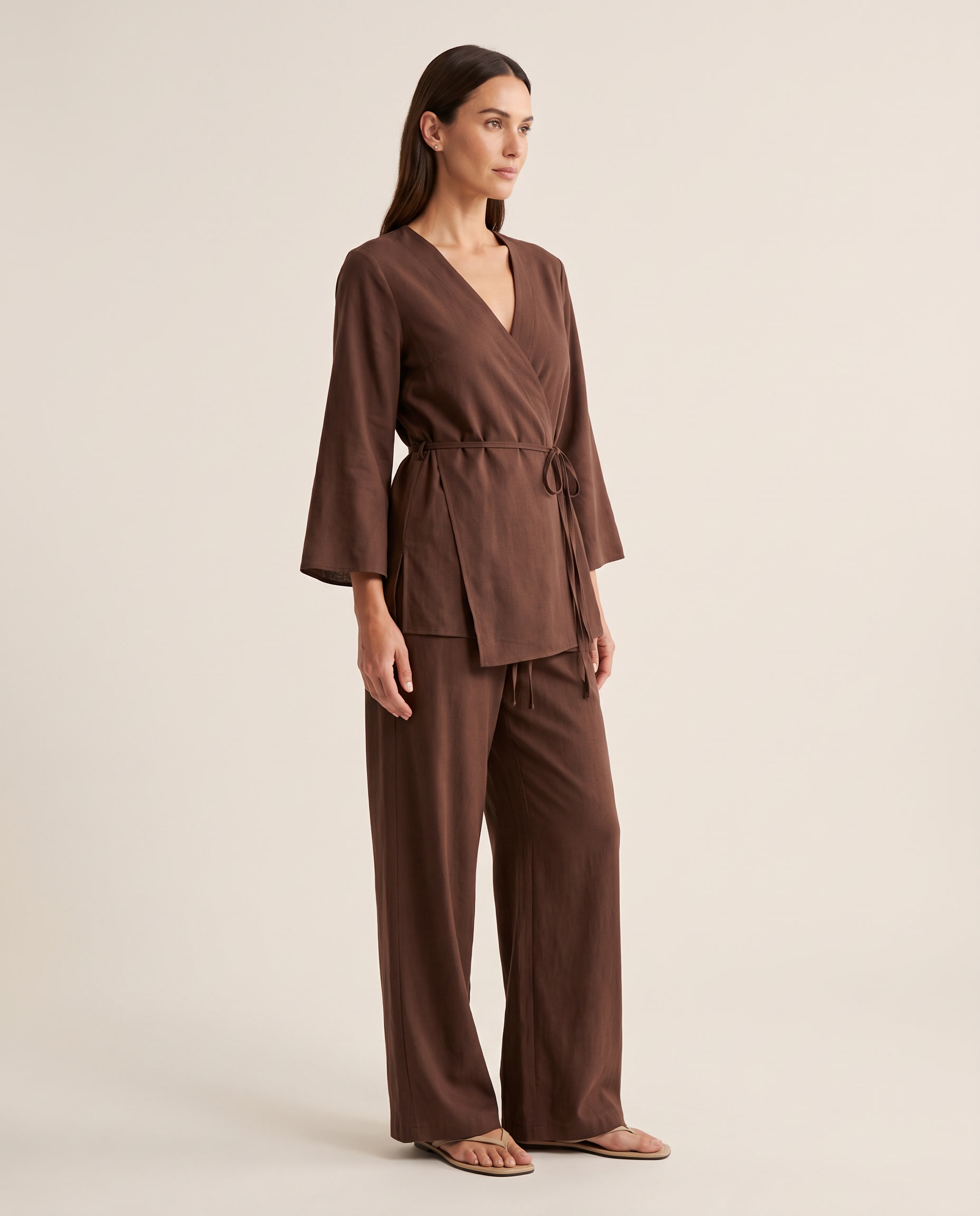 Blaire Relaxed Two-Piece Trouser Set – three-quarter view