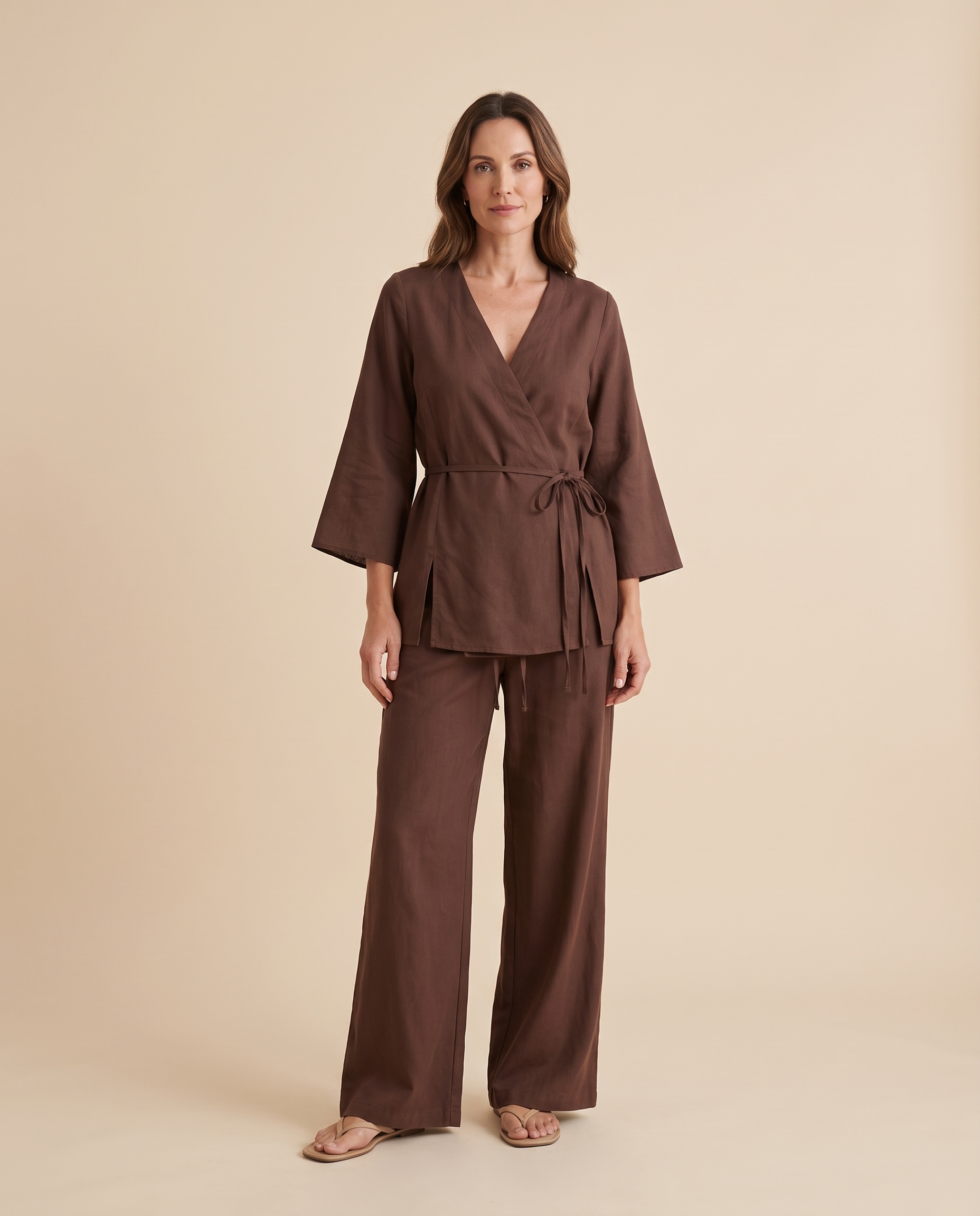 Blaire Relaxed Two-Piece Trouser Set – front