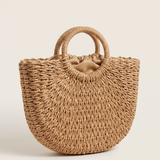 Blake Versatile Straw Tote Bag — Khaki — Large, No Strap variant
