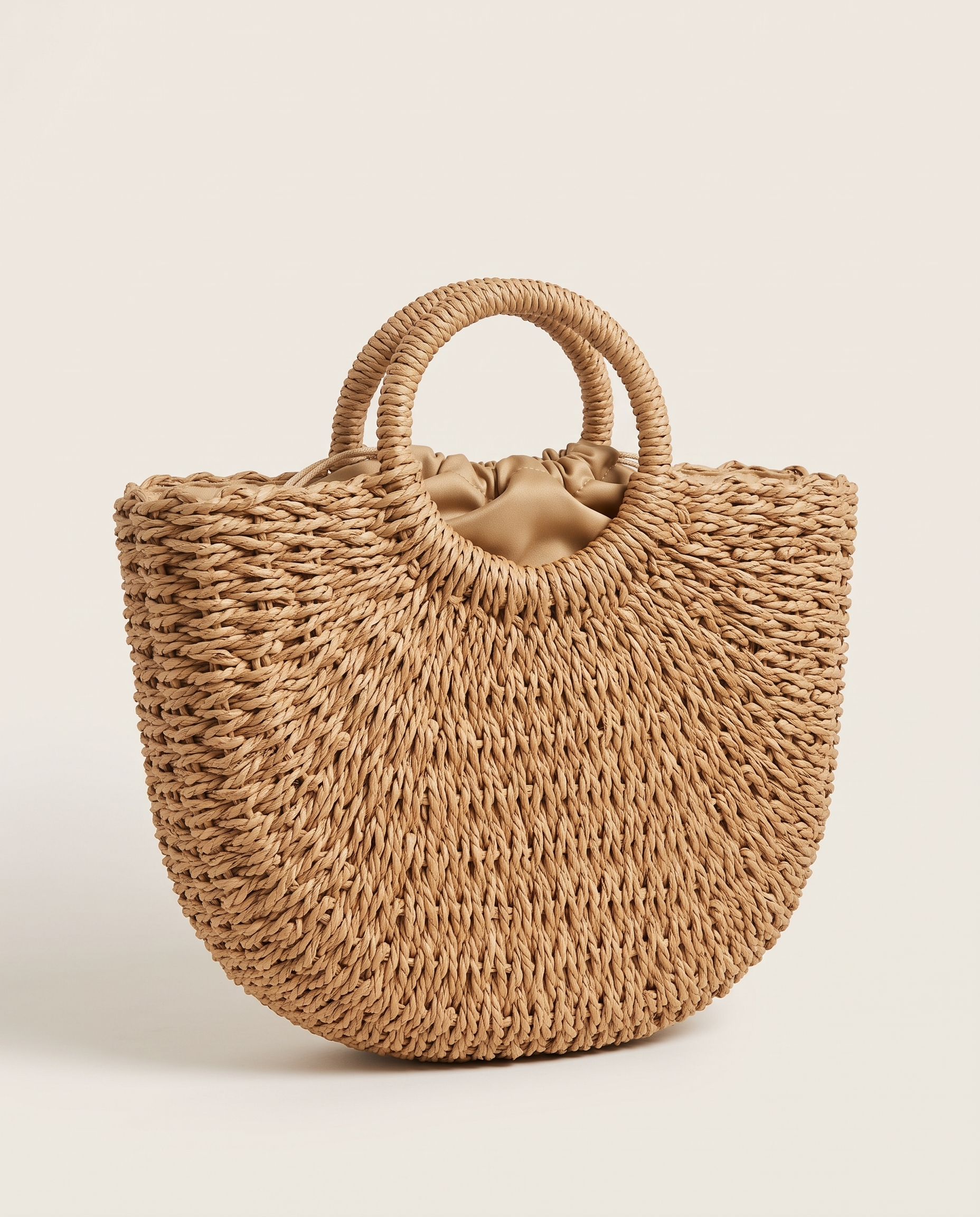 Blake Versatile Straw Tote Bag — Khaki — Large, No Strap variant