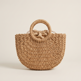 Blake Versatile Straw Tote Bag — Khaki — Medium, No Strap variant