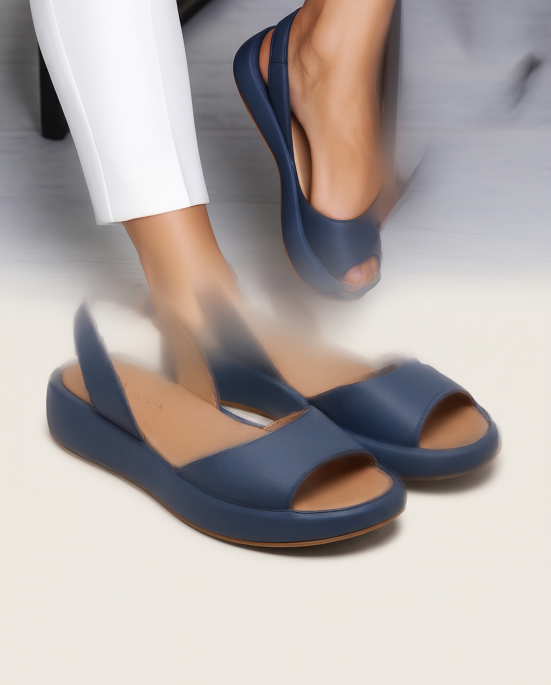 Brea Classic Open-Toe Everyday Sandals — Blue variant