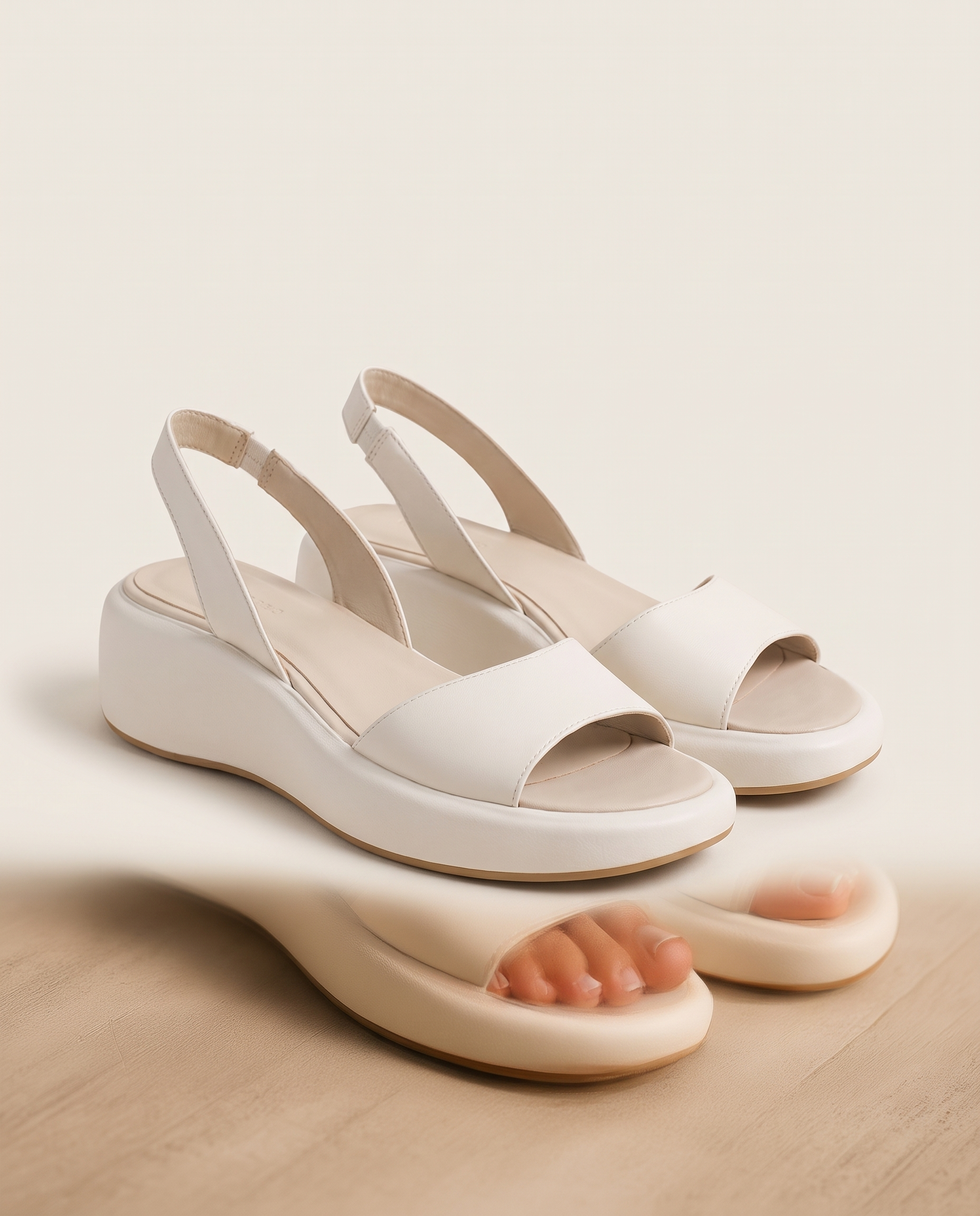 Brea Classic Open-Toe Everyday Sandals — White variant