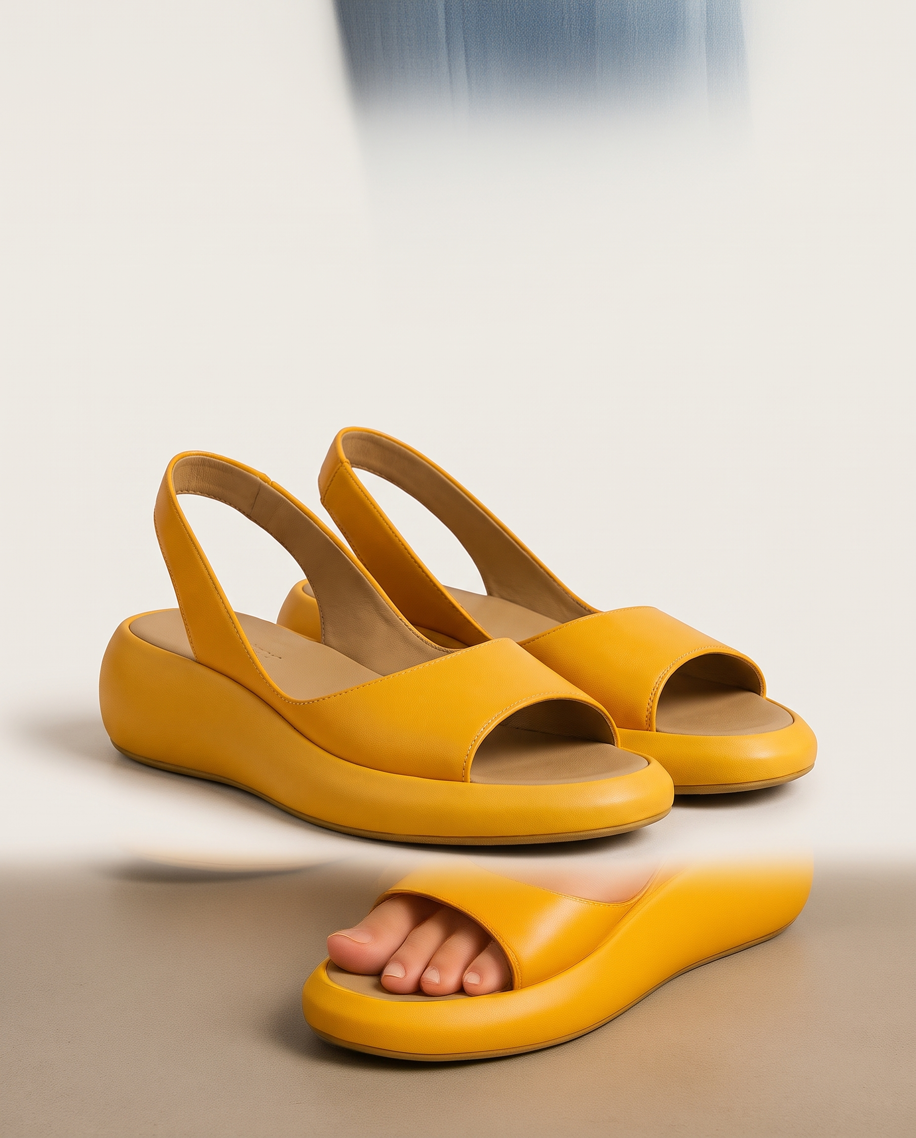 Brea Classic Open-Toe Everyday Sandals — Yellow variant