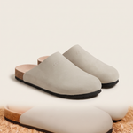 Bronte Elegant Closed-Toe Faux-Suede Clogs — Beige variant