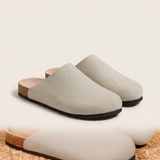 Bronte Elegant Closed-Toe Faux-Suede Clogs — Beige variant