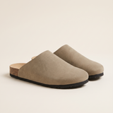 Bronte Elegant Closed-Toe Faux-Suede Clogs — Khaki variant