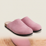 Bronte Elegant Closed-Toe Faux-Suede Clogs — Pink variant