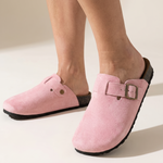 Comfortable Buckle-Strap Everyday Slip-On Clogs — Australian studio lifestyle view