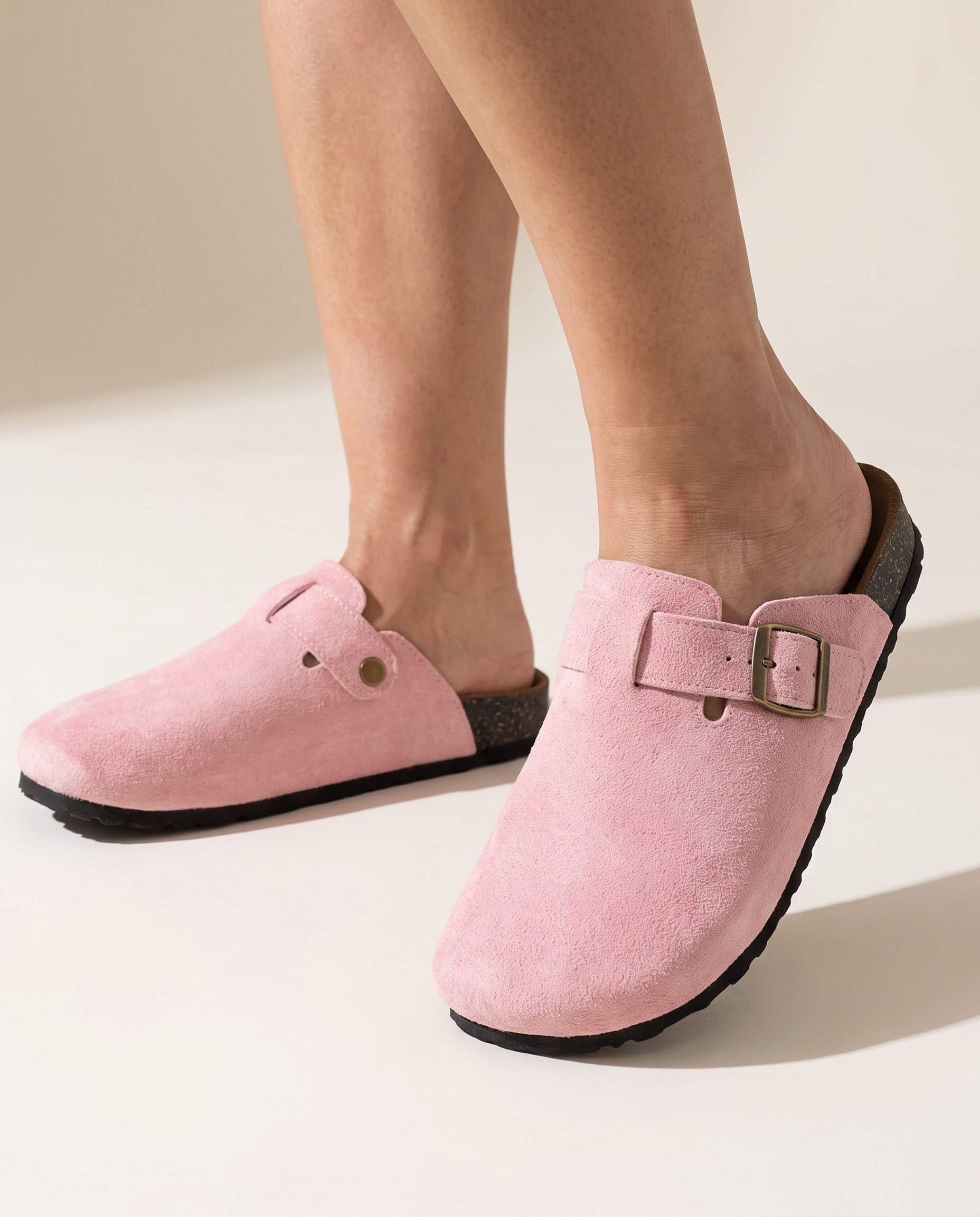 Comfortable Buckle-Strap Everyday Slip-On Clogs — Australian studio lifestyle view