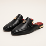 Calypso Classic Round-Toe Flat Mules — hero view