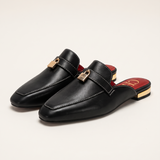 Calypso Classic Round-Toe Flat Mules — hero view