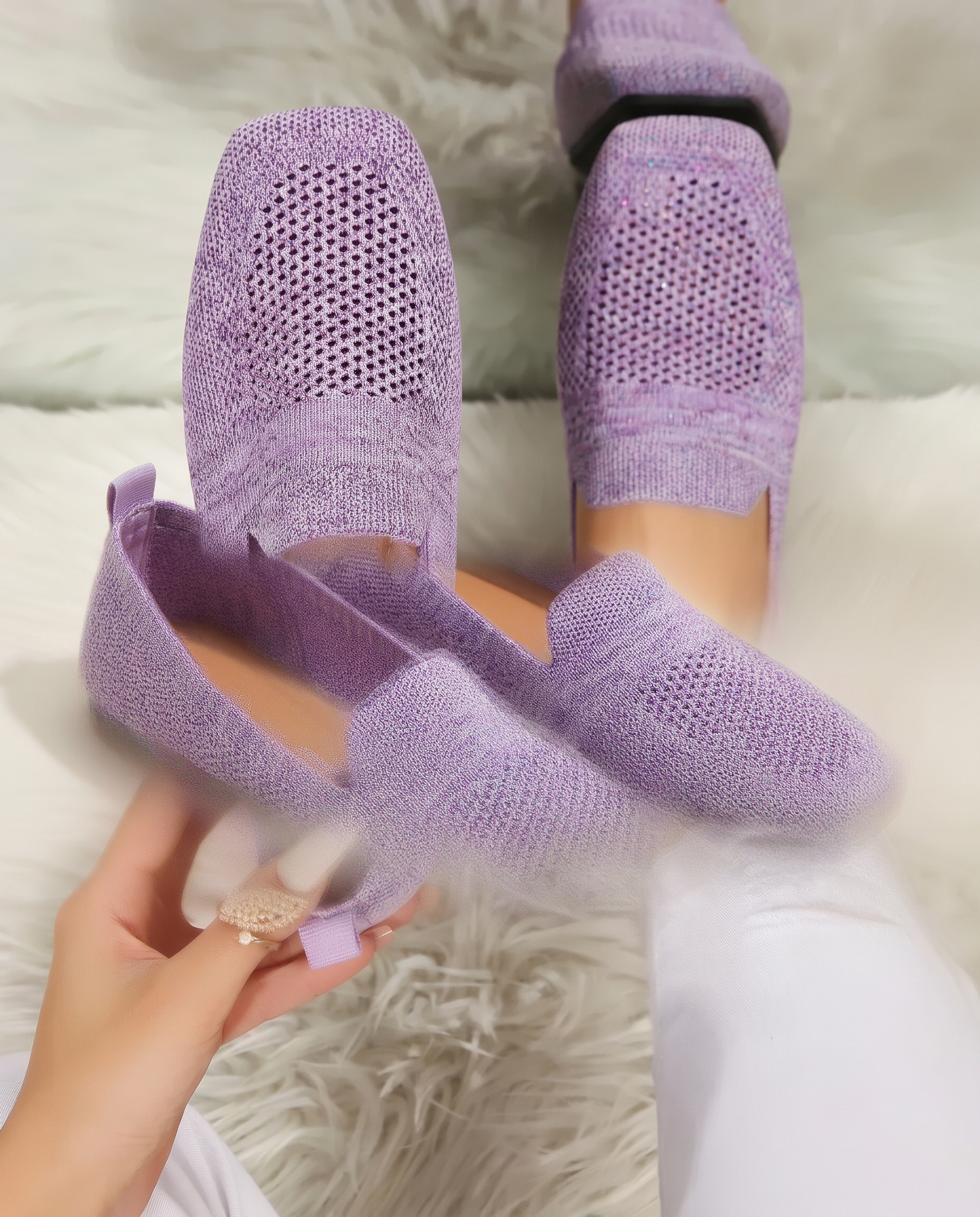 Clara Classic Everyday Slip-On Shoes — Purple variant