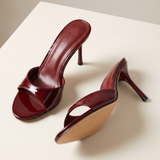 Cleo Elegant Patent Everyday Mules — detail view
