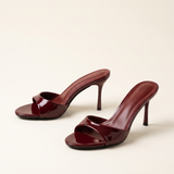 Cleo Elegant Patent Everyday Mules — side view