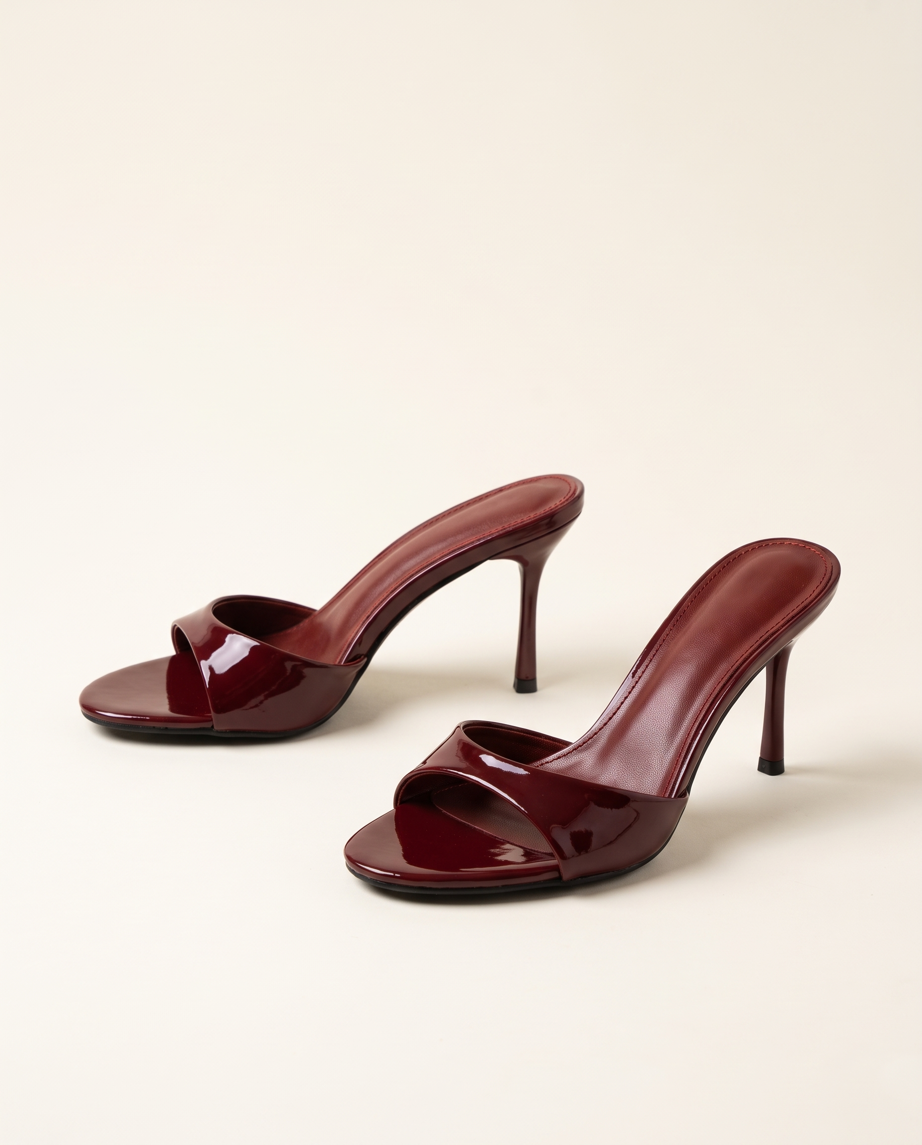 Cleo Elegant Patent Everyday Mules — side view