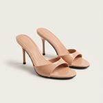 Cleo Elegant Patent Everyday Mules — Apricot variant