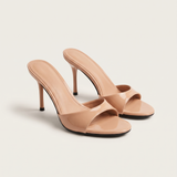 Cleo Elegant Patent Everyday Mules — Apricot variant