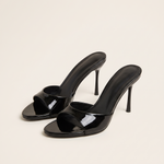 Cleo Elegant Patent Everyday Mules — Black variant