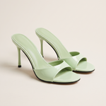 Cleo Elegant Patent Everyday Mules — Green variant