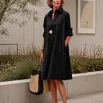 Collared A-Line Dress with Pockets – product detail view 2