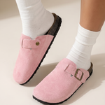 Comfortable Buckle-Strap Everyday Slip-On Clogs — detail view