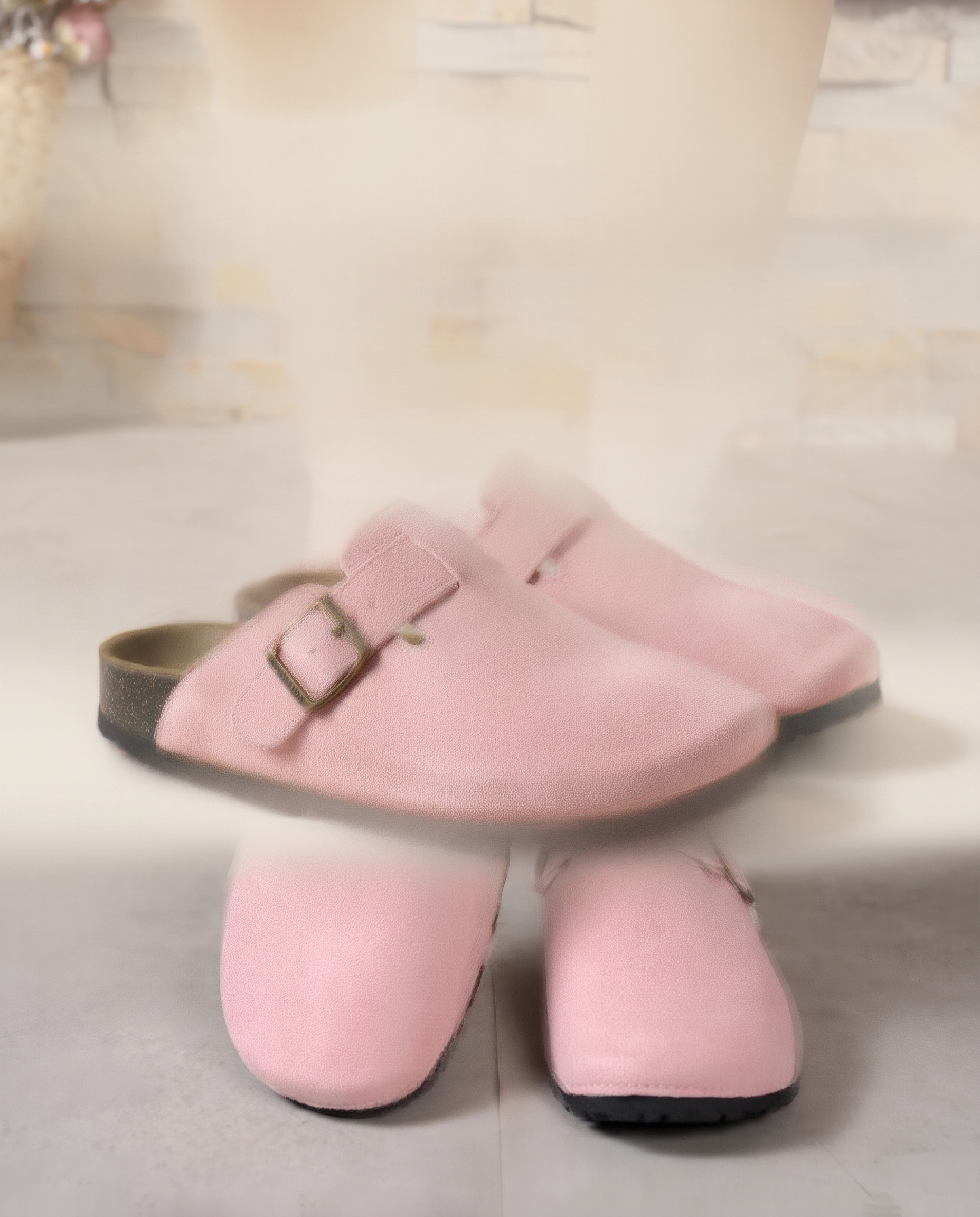 Comfortable Buckle-Strap Everyday Slip-On Clogs — side view