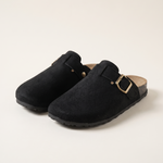 Comfortable Buckle-Strap Everyday Slip-On Clogs — Black variant