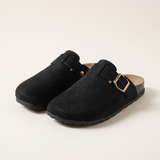 Comfortable Buckle-Strap Everyday Slip-On Clogs — Black variant