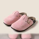 Comfortable Buckle-Strap Everyday Slip-On Clogs — Pink variant