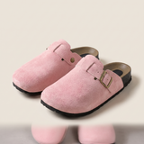 Comfortable Buckle-Strap Everyday Slip-On Clogs — Pink variant