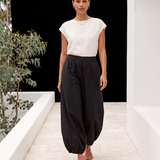 Cotton Lantern Trousers – Black Australian lifestyle
