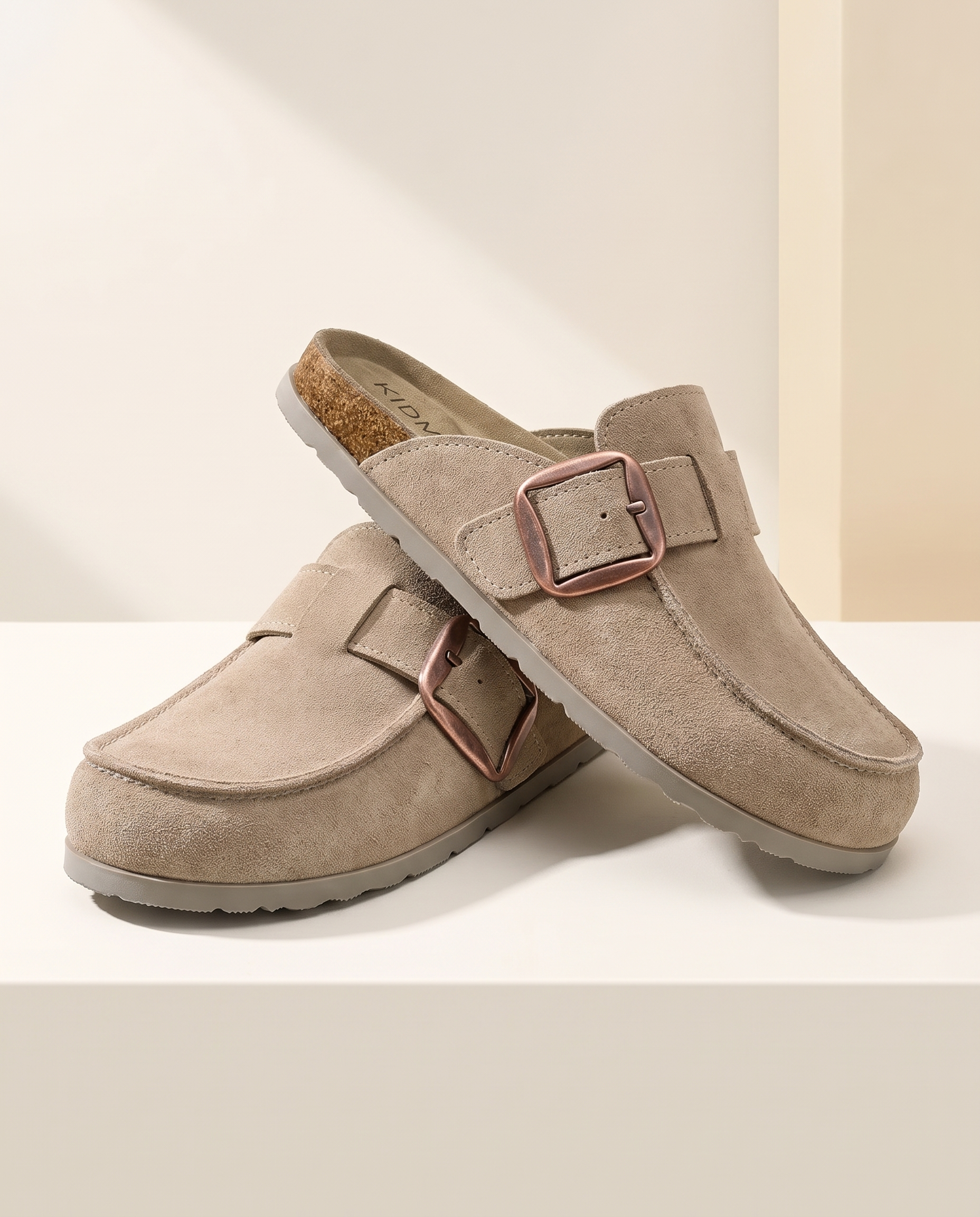 Dahlia Classic Suede Slip-On Mules — detail view