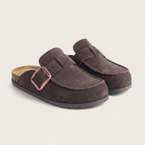 Dahlia Classic Suede Slip-On Mules — Coffee variant