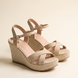 Delia Elegant Platform Wedge Sandals — hero view