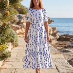 Dress – Coastal Bloom for Sunlit Days — Blue — coastal lifestyle