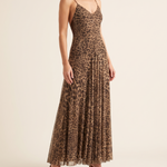 Dune Elegant Leopard-Print Open-Back Maxi Dress — front studio